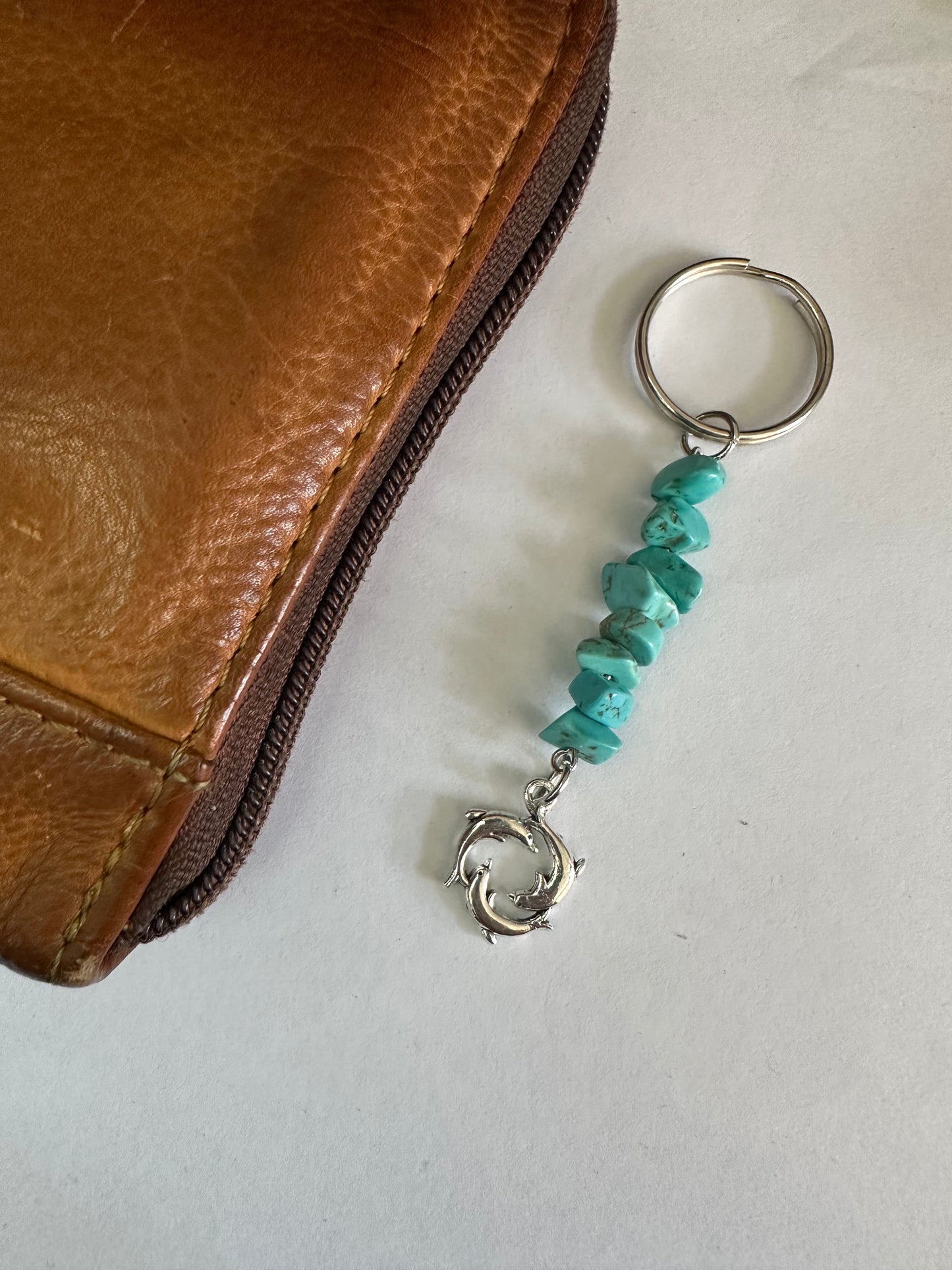 Turquoise Dolphin Keyring