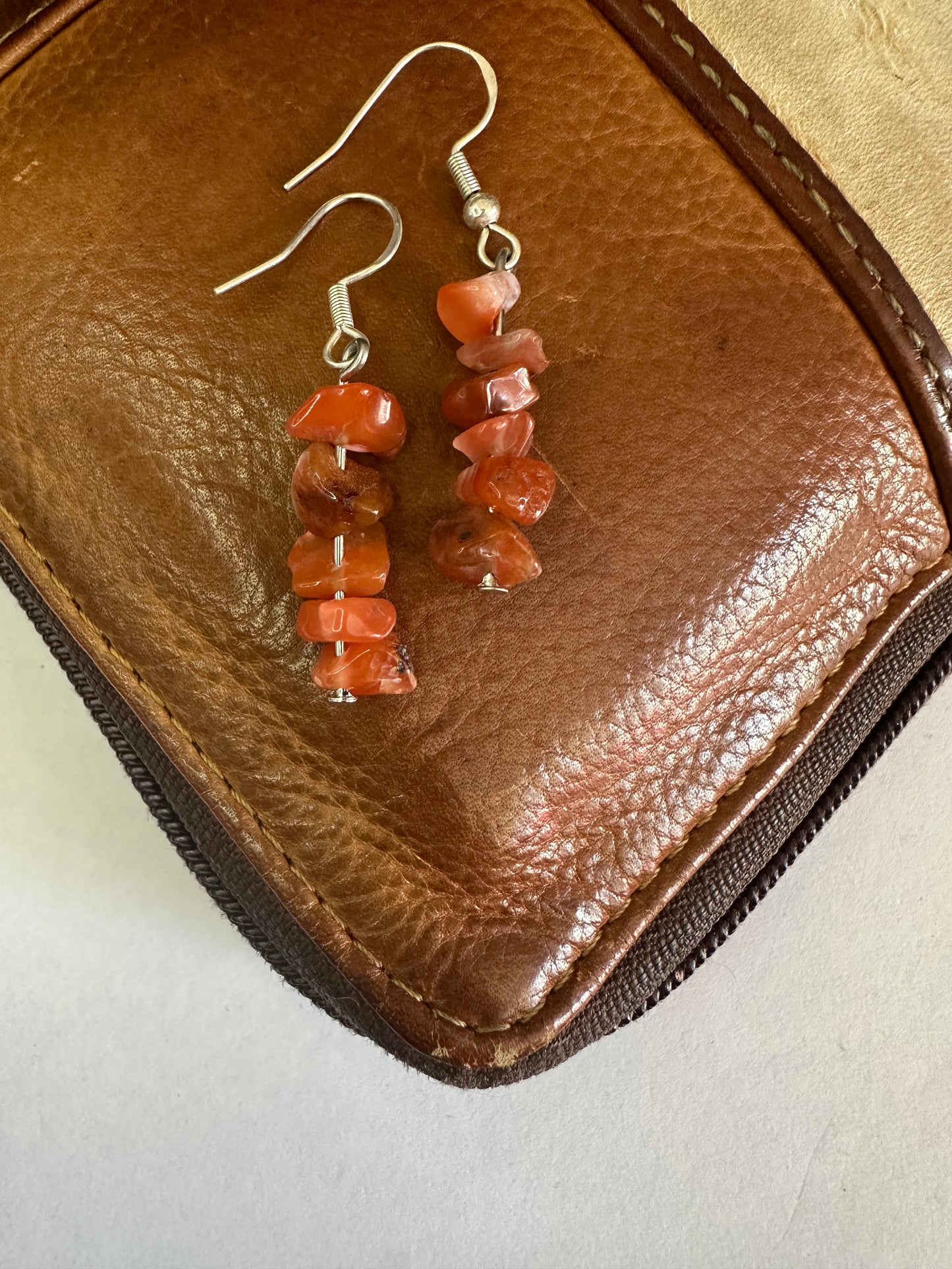 Carnelian Dangly Earrings