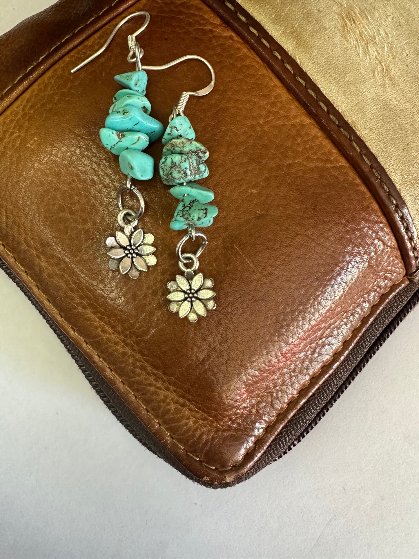 Turquoise Flower Earrings