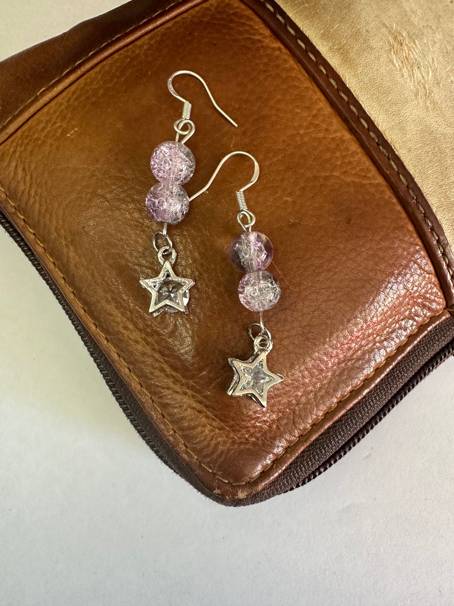 Pink Star Earrings