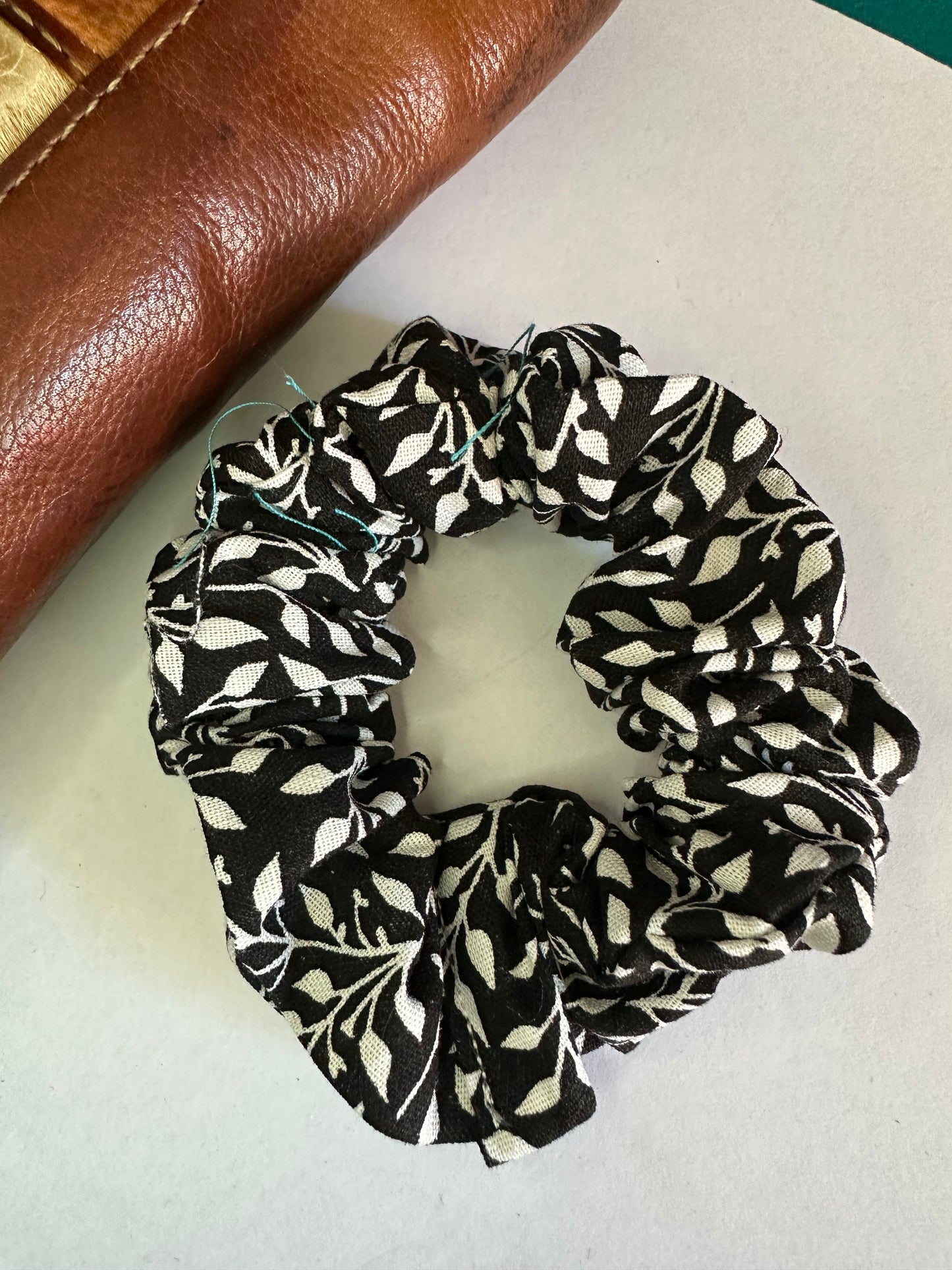 Black and White Scrunchie