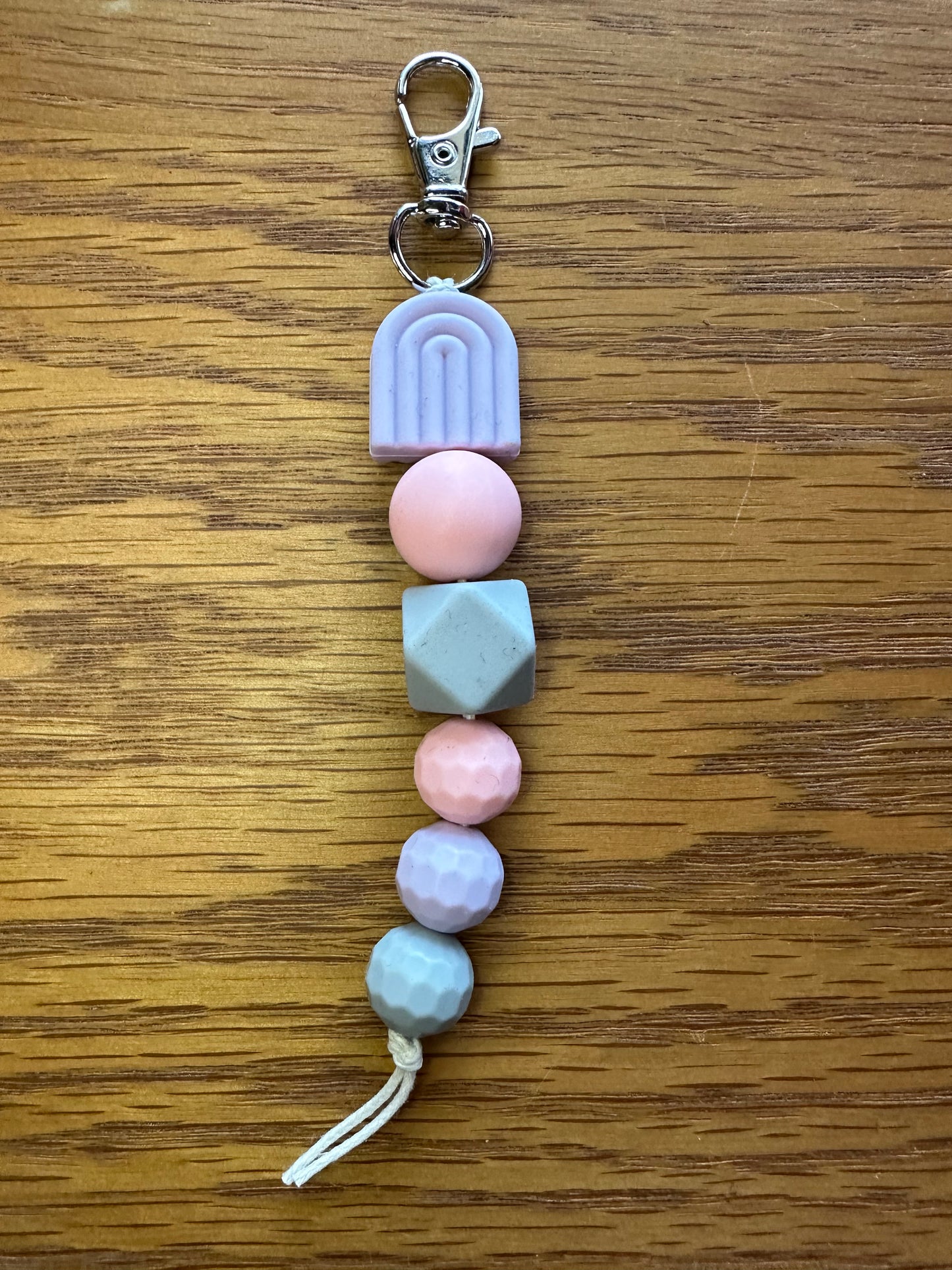 Pink Purple Grey Keychain