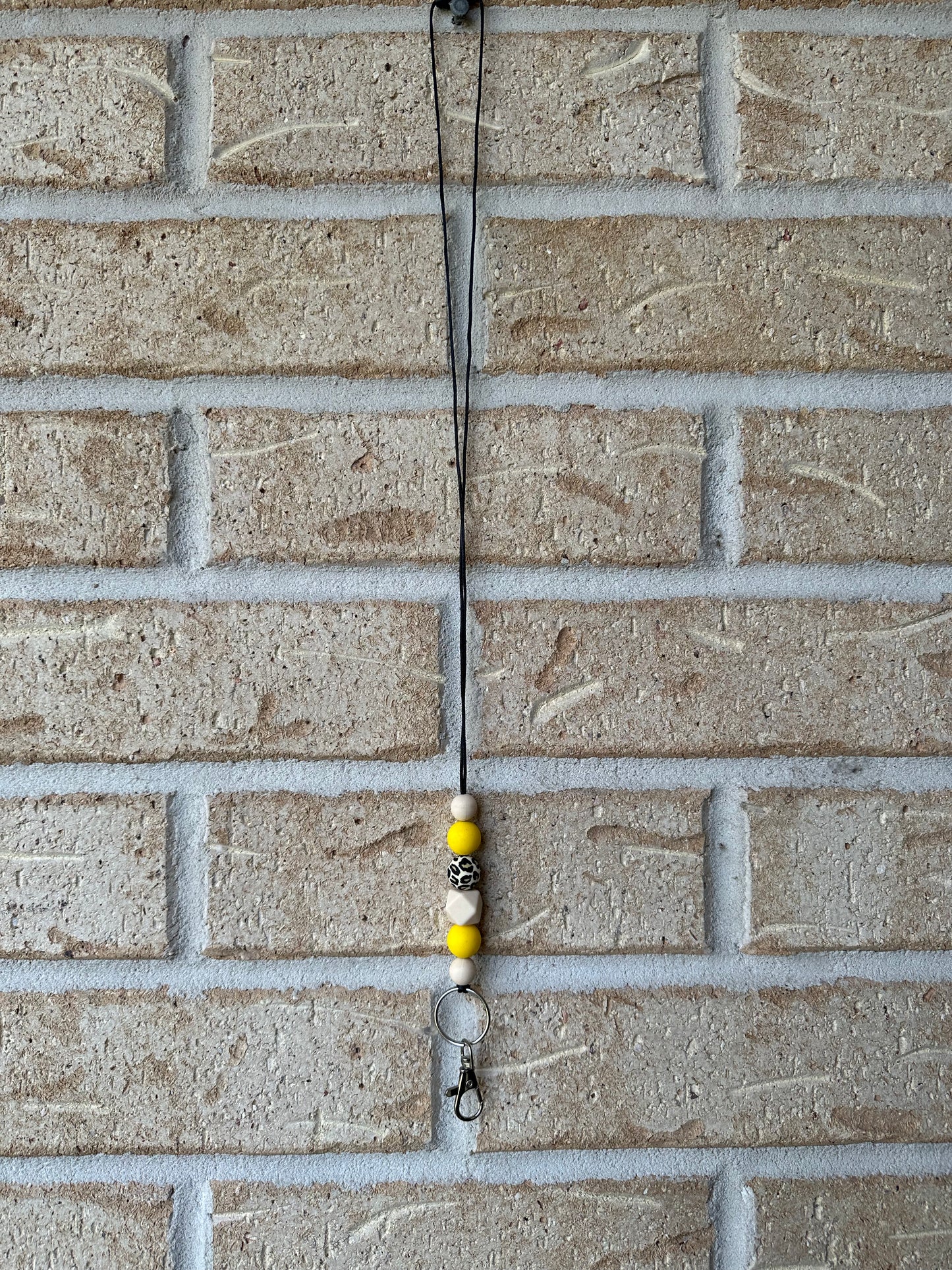 Yellow Leopard Lanyard
