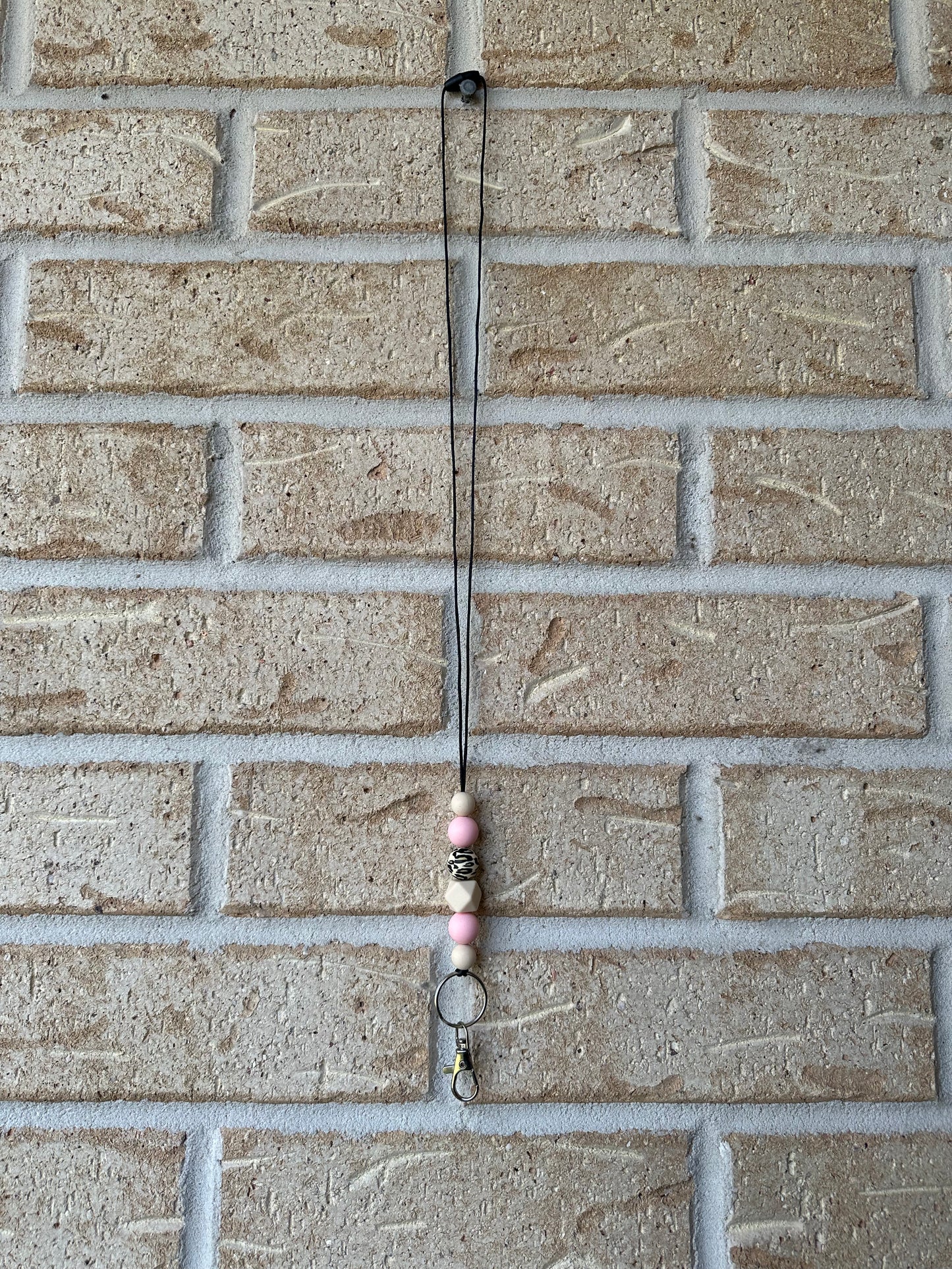 Pink Leopard Lanyard