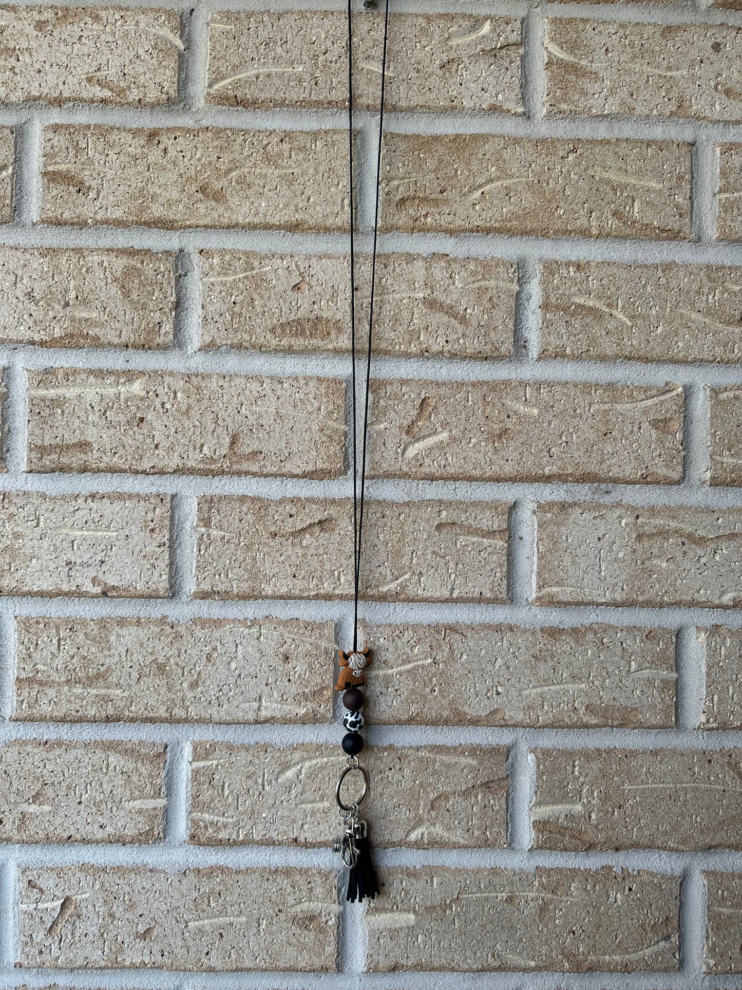 Brown Highland Cow Lanyard