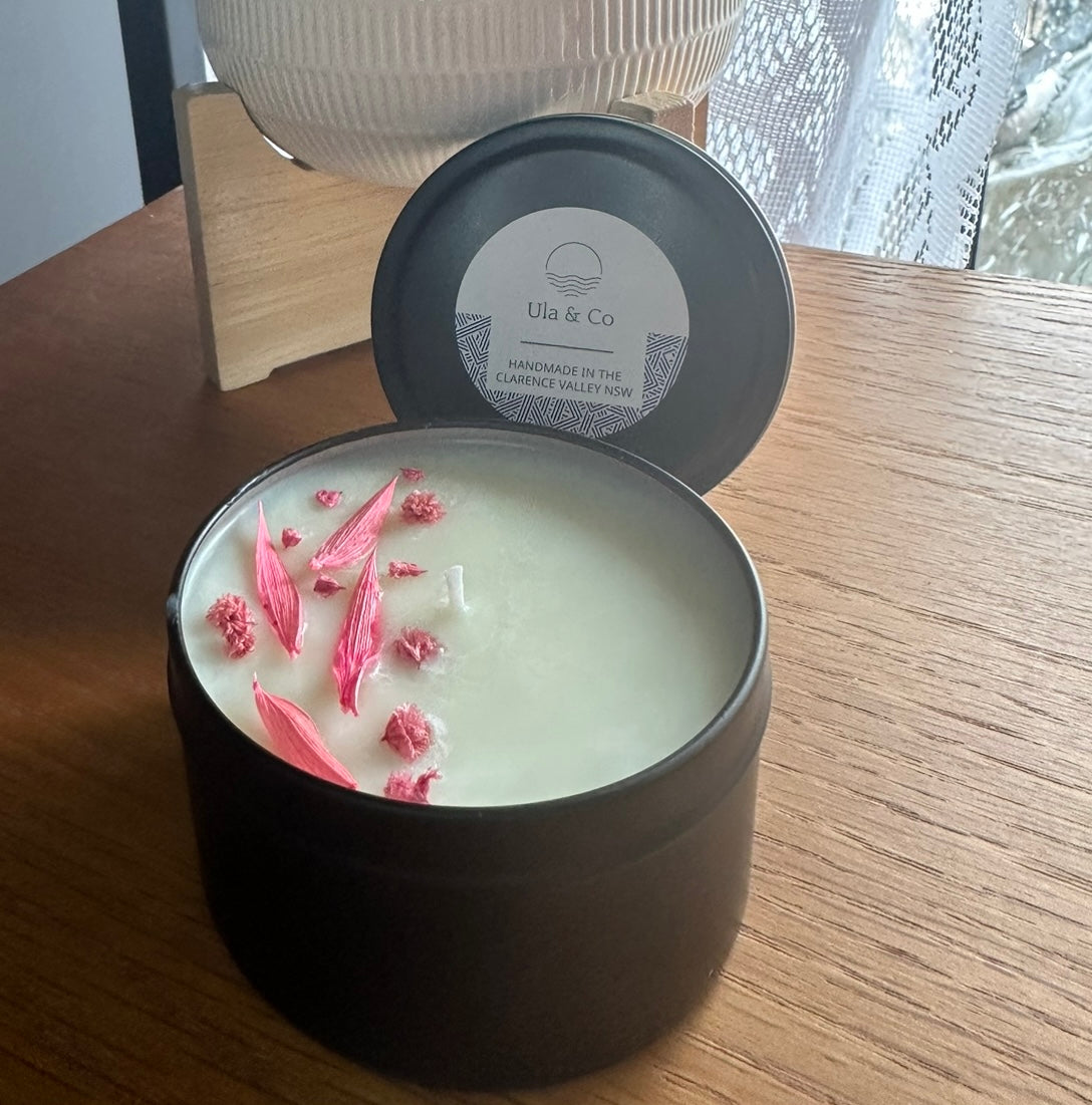 Pink Flower 130g Candle