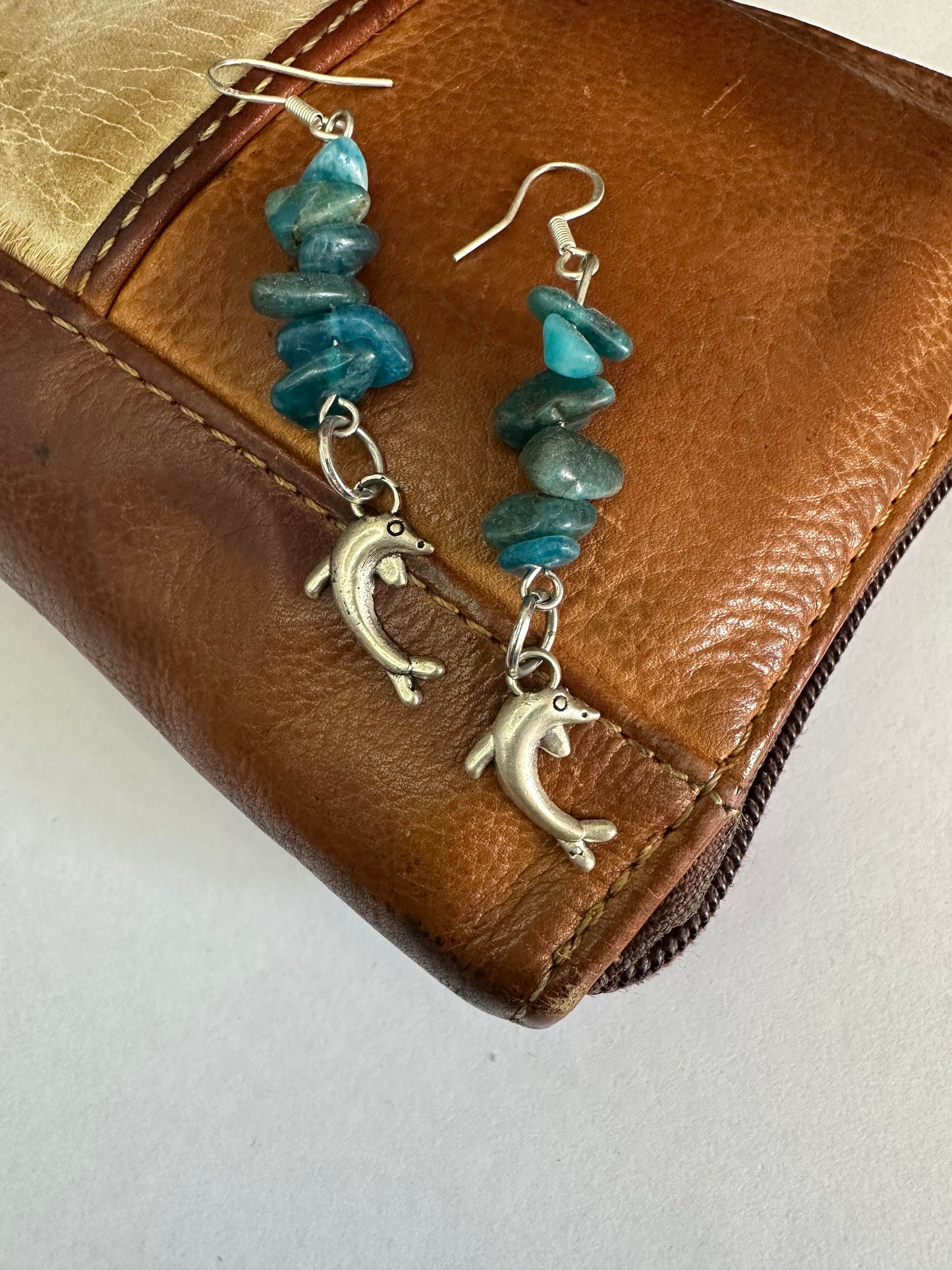 Apatite Dolphin Earrings