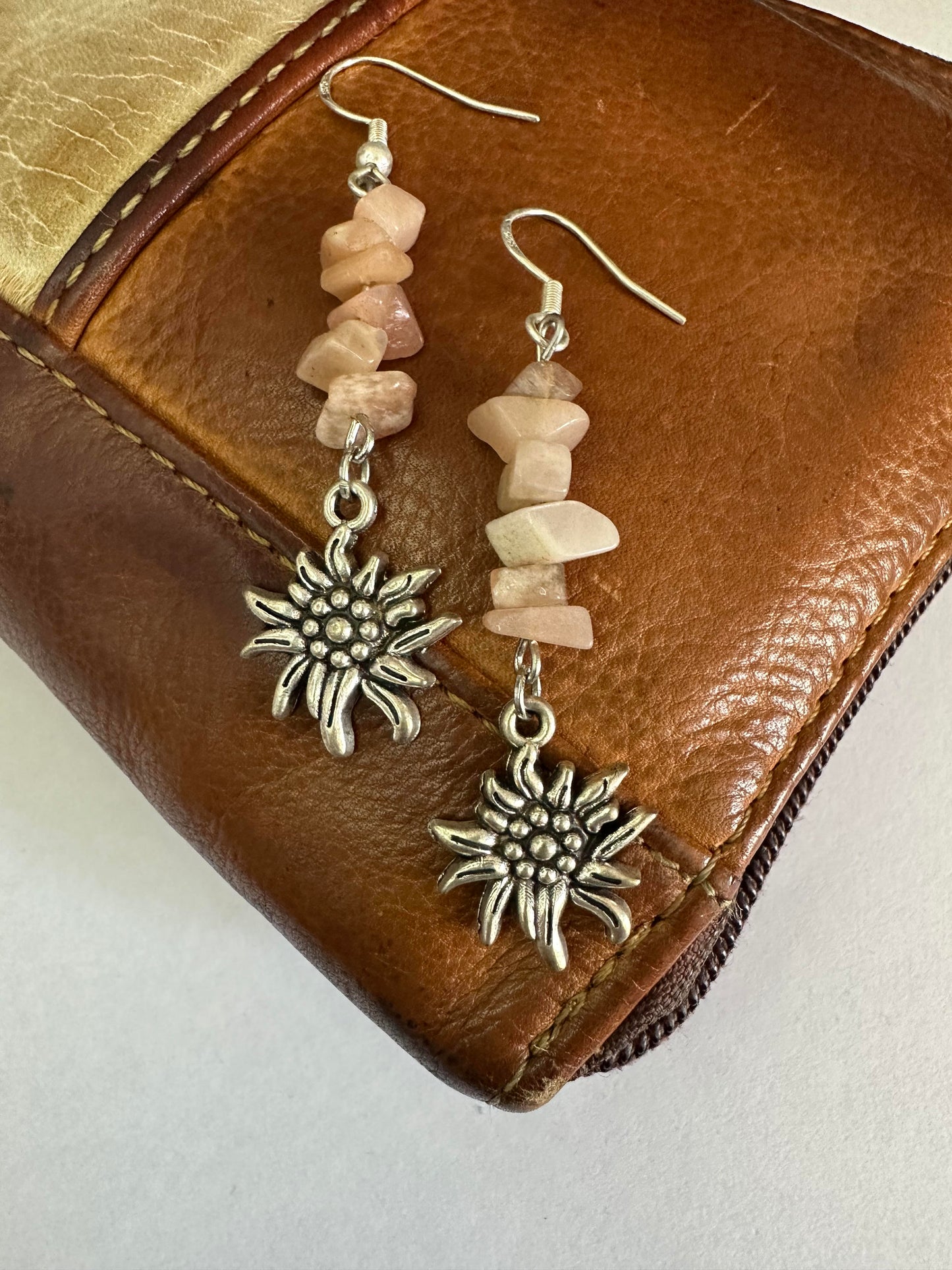 Sunstone Flower Earrings