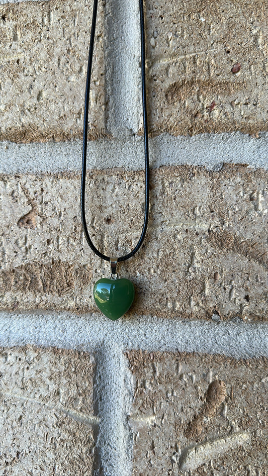 Green Adventurine Heart Necklace