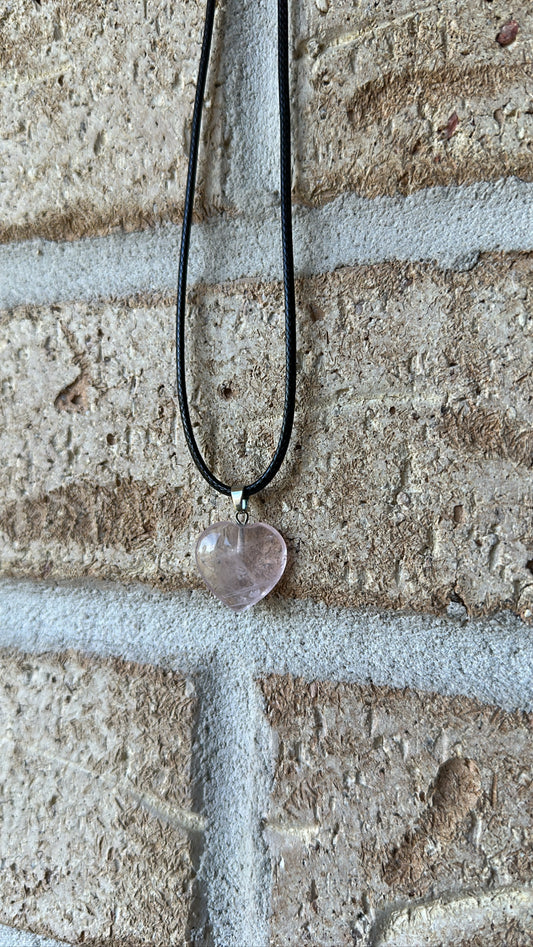 Rose Quartz Heart Necklace