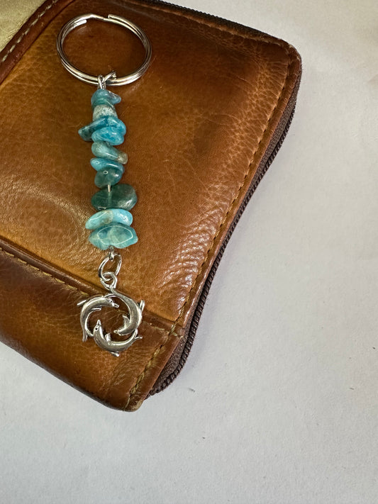 Apatite Dolphin Keyring