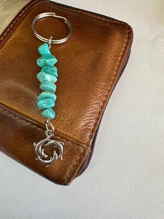 Turquoise Dolphin Keyring