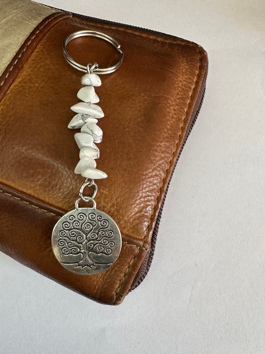 Howlite Tree Keyring