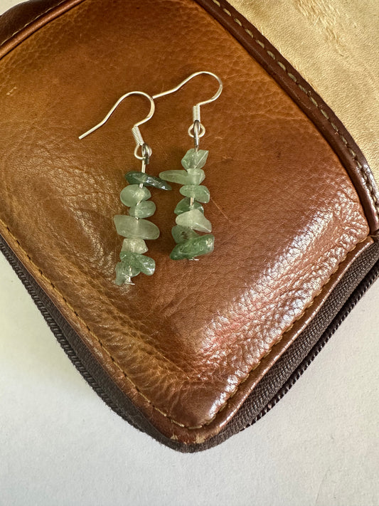 Green Adventurine Dangly Earrings