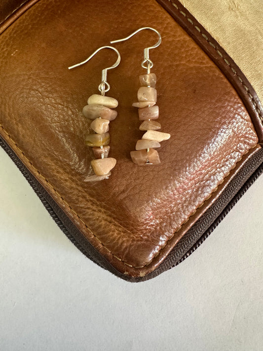 Sunstone Dangly Earrings