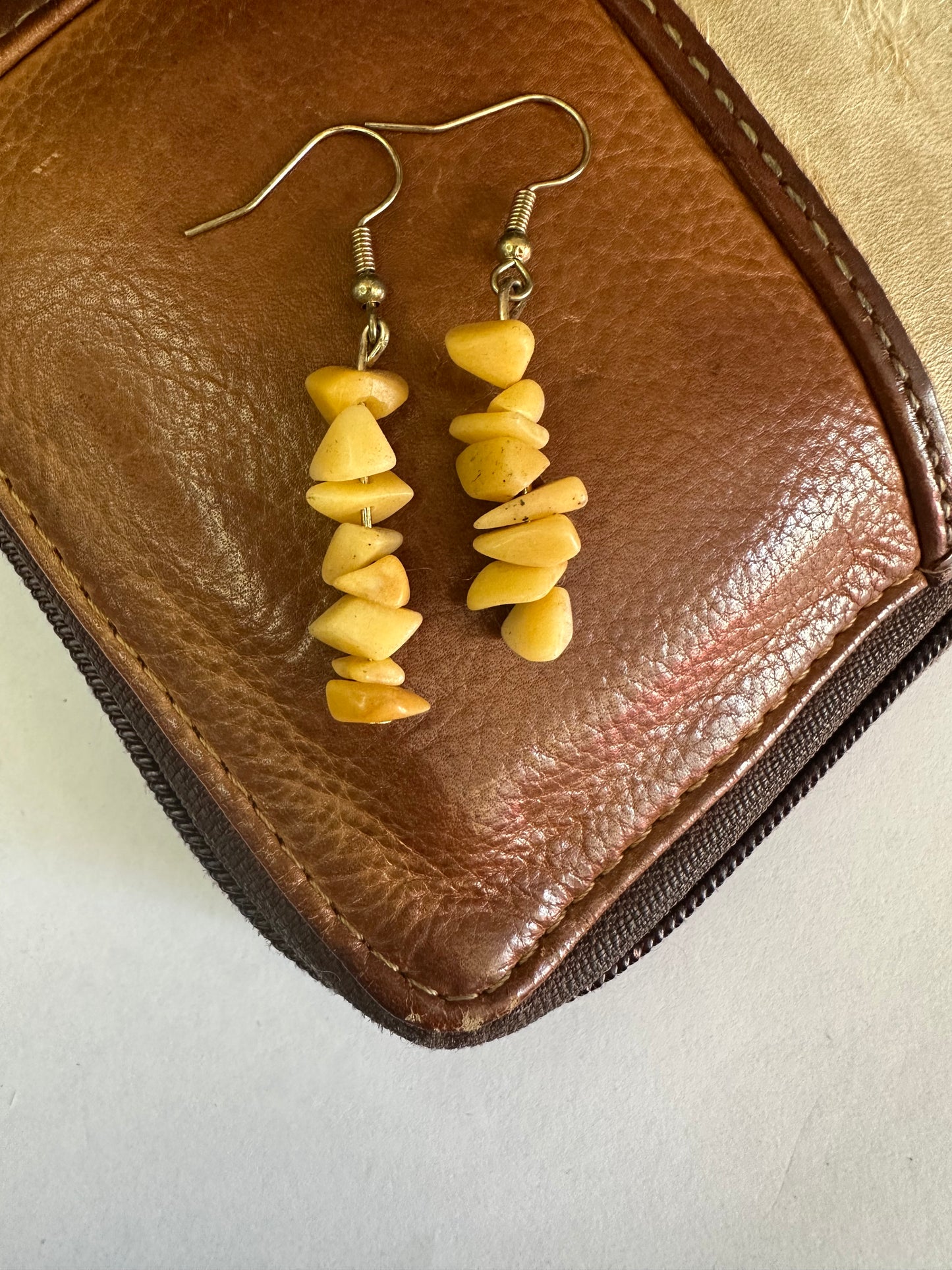 Yellow Dangly Earrings