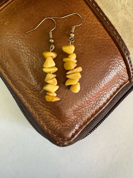 Yellow Dangly Earrings