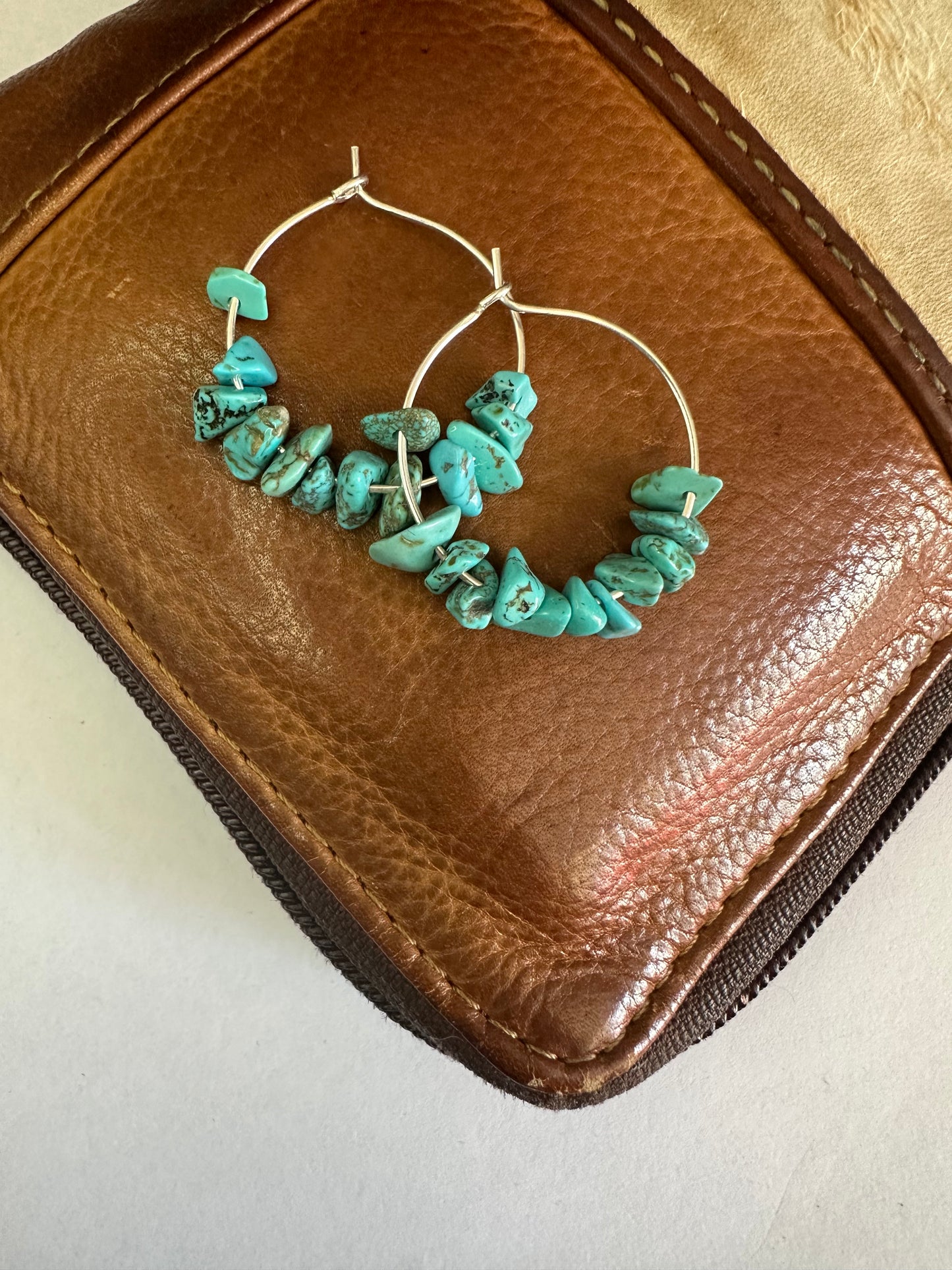 Turquoise Hoops