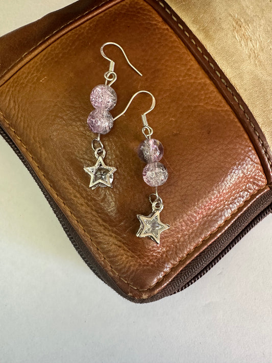 Pink Star Earrings