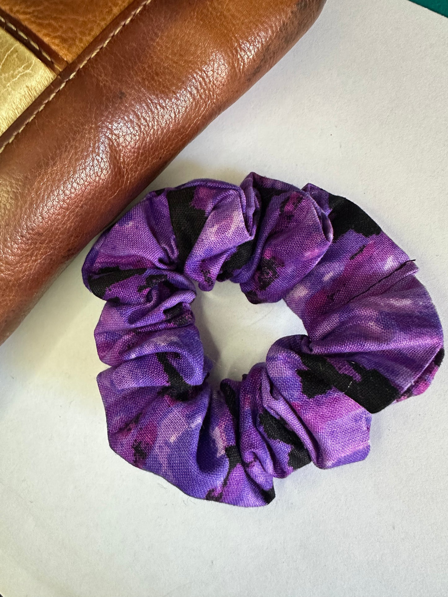 Purple-Black Scrunchie