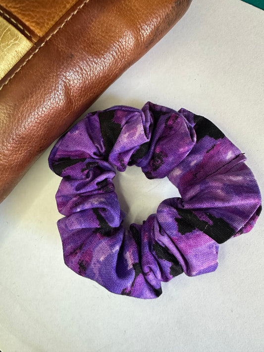 Purple-Black Scrunchie