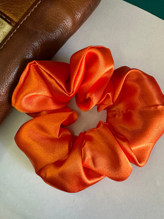 Orange Silk Scrunchie