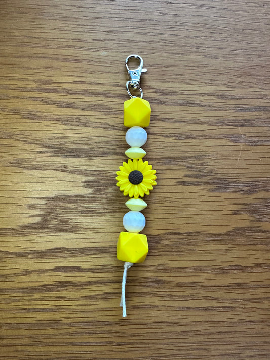 Yellow Sunflower Keychain