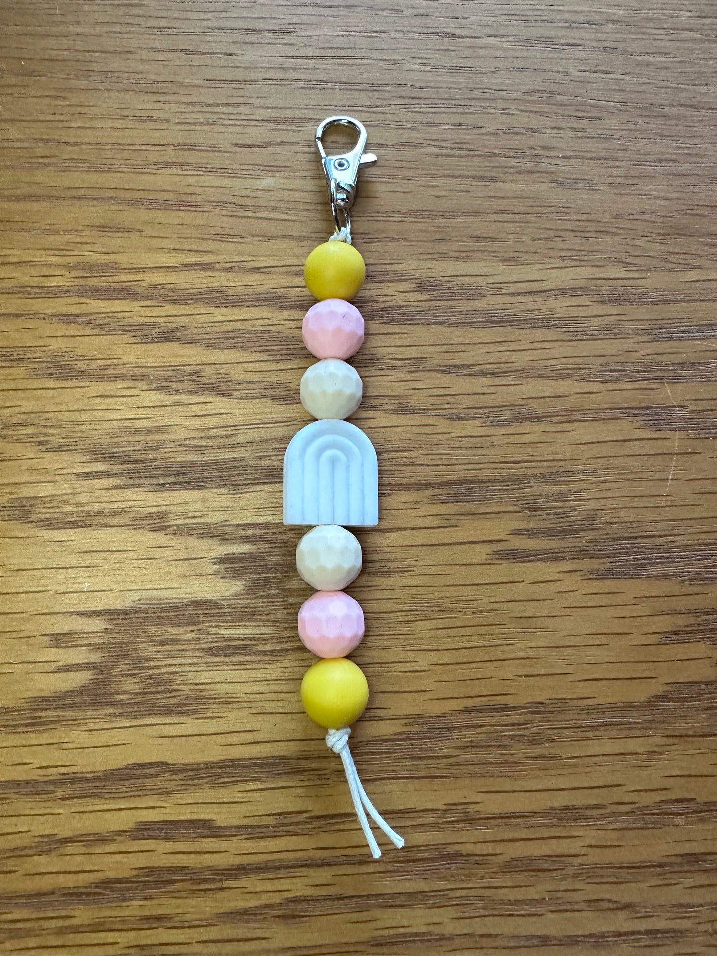 Yellow Pink Rainbow Keychain