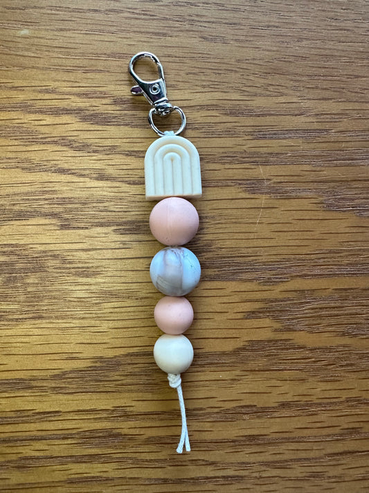 Neutral Marble Keychain