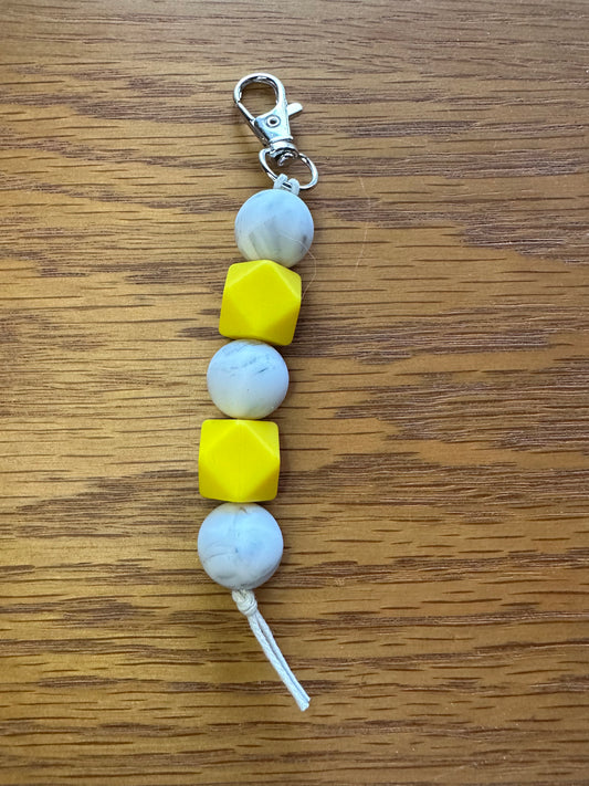 Yellow Marble Keychain