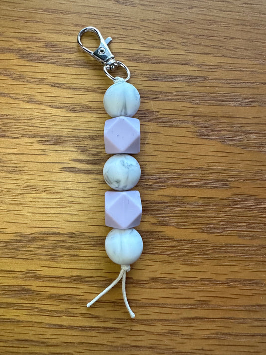 Purple Marble Keychain