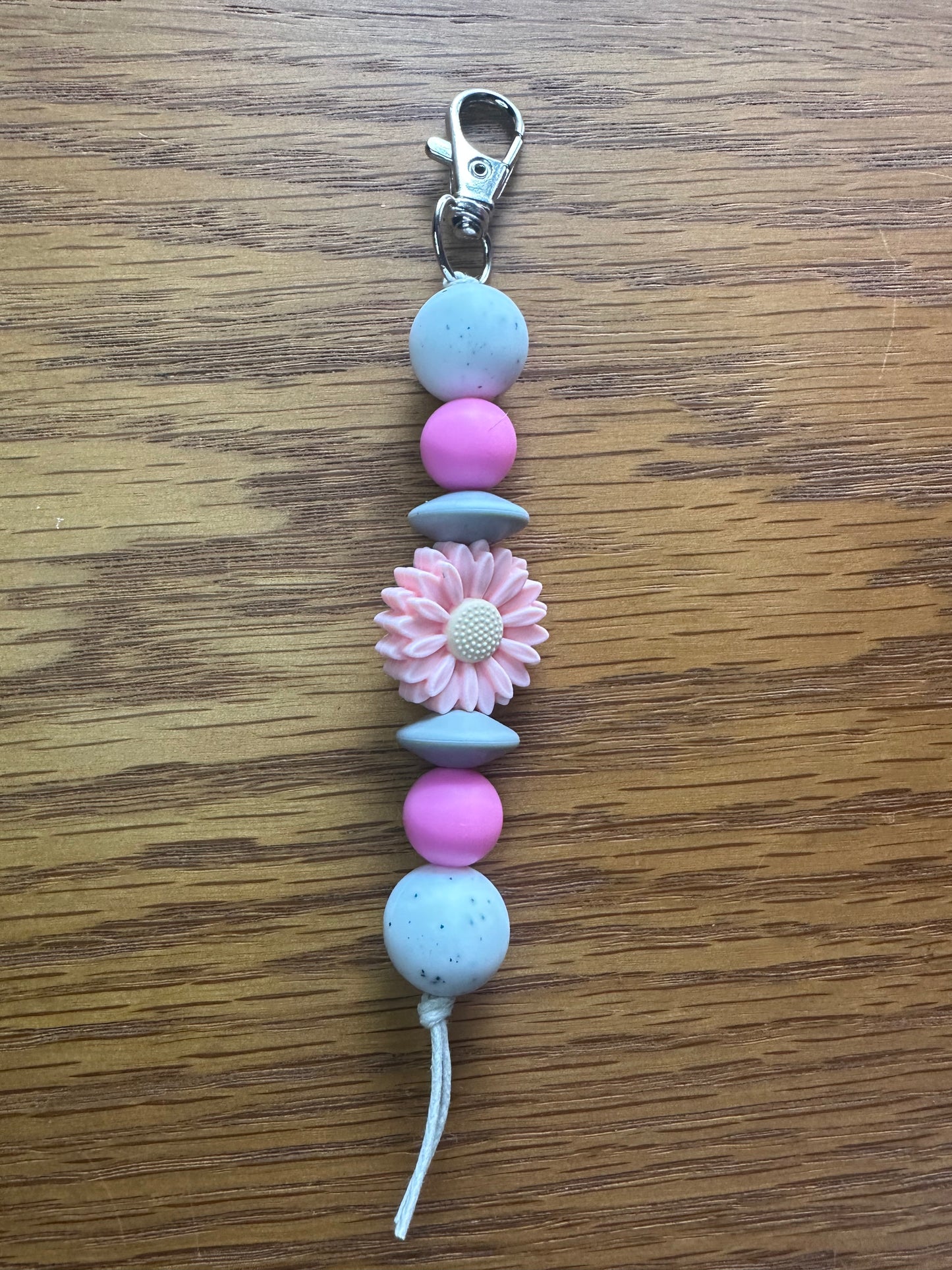 Pink Daisy Keychain