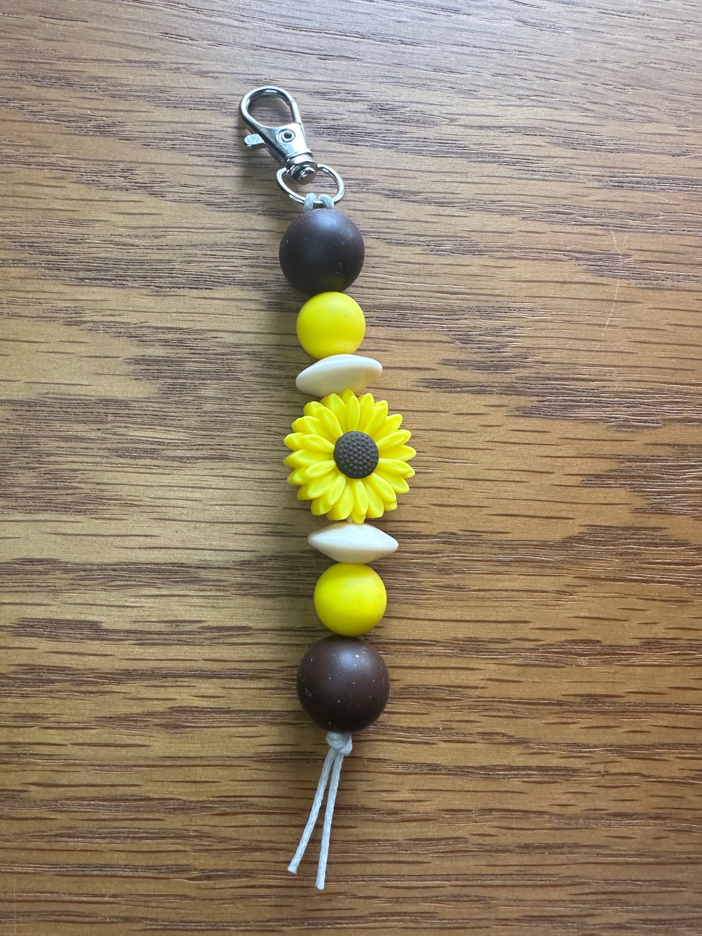 Sunflower Cream Keychain