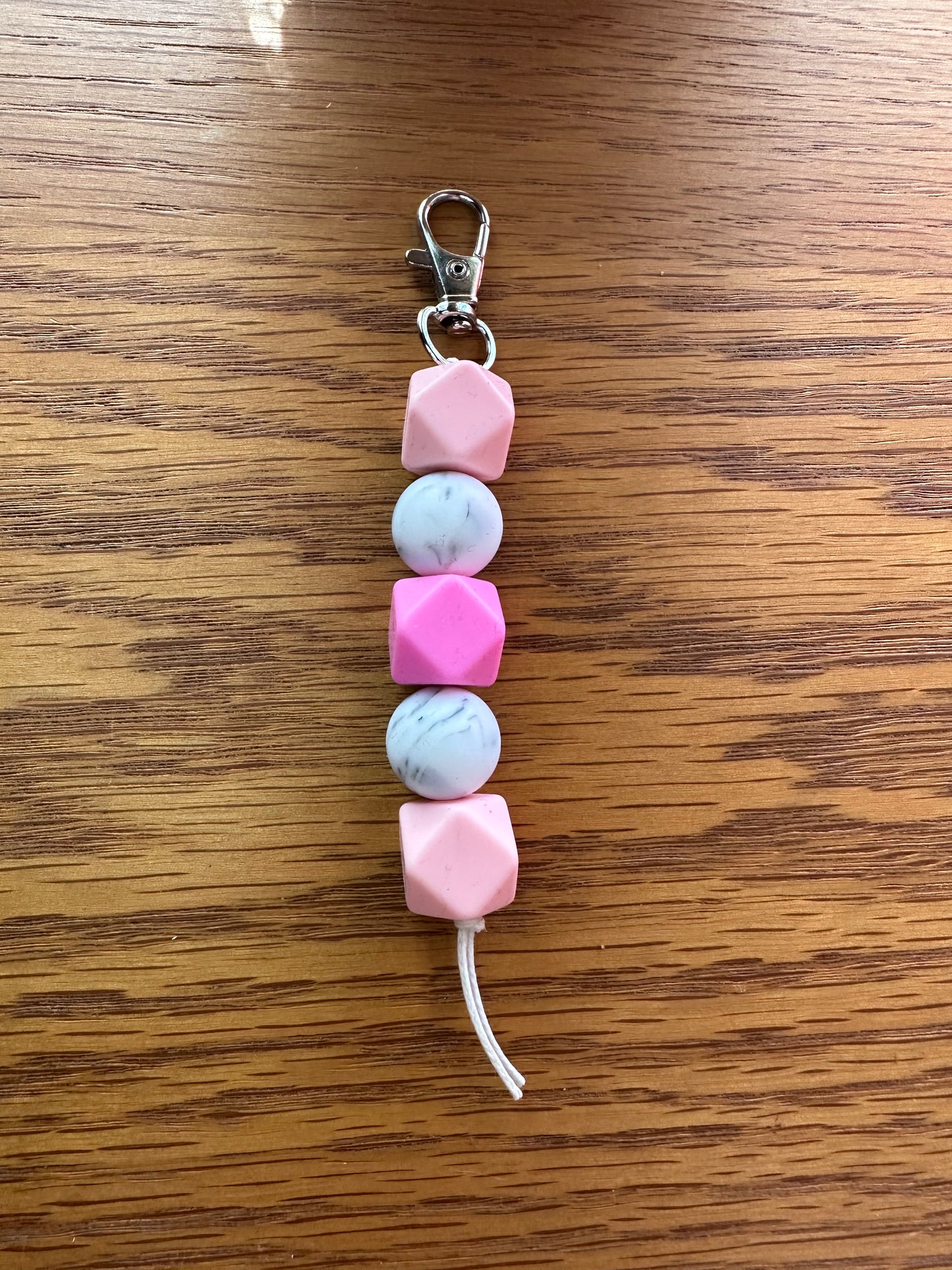 Pink Marble Keychain