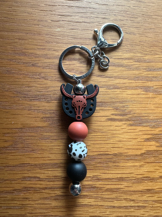 Horseshoe Horn Keychain