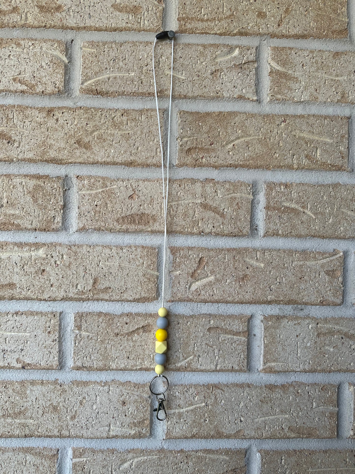 Yellow Grey Lanyard