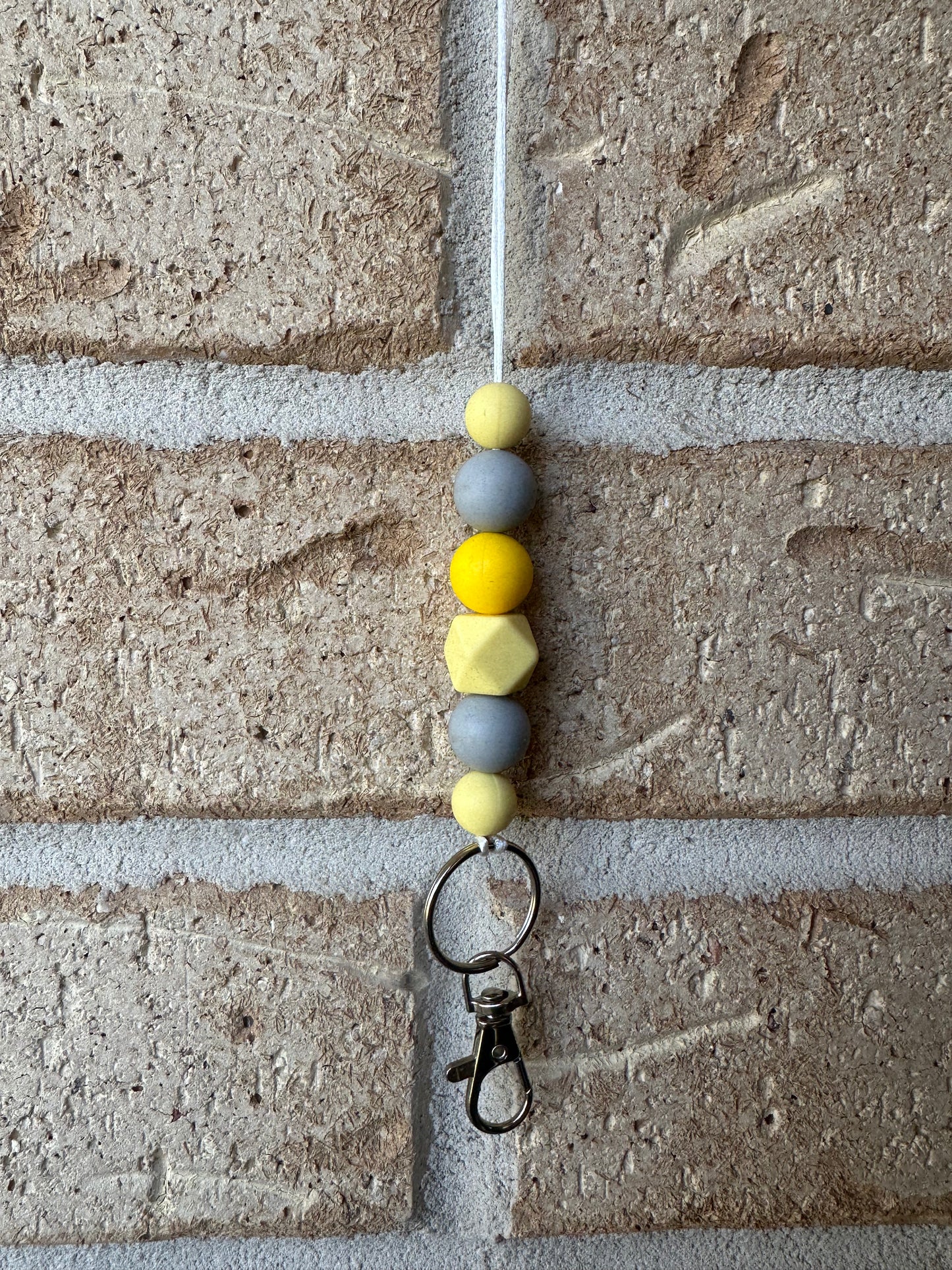 Yellow Grey Lanyard