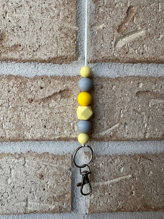 Yellow Grey Lanyard