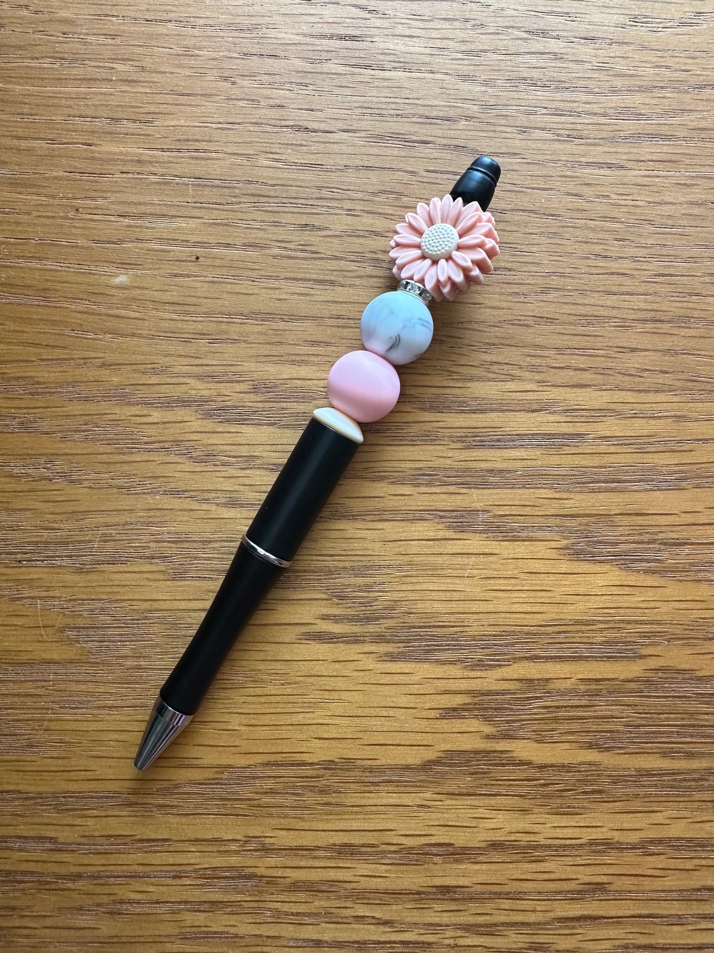 Peach Flower Beaded Pen