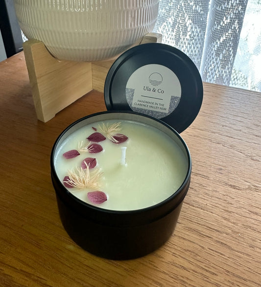 Mauve Pink Flower 130g Candle