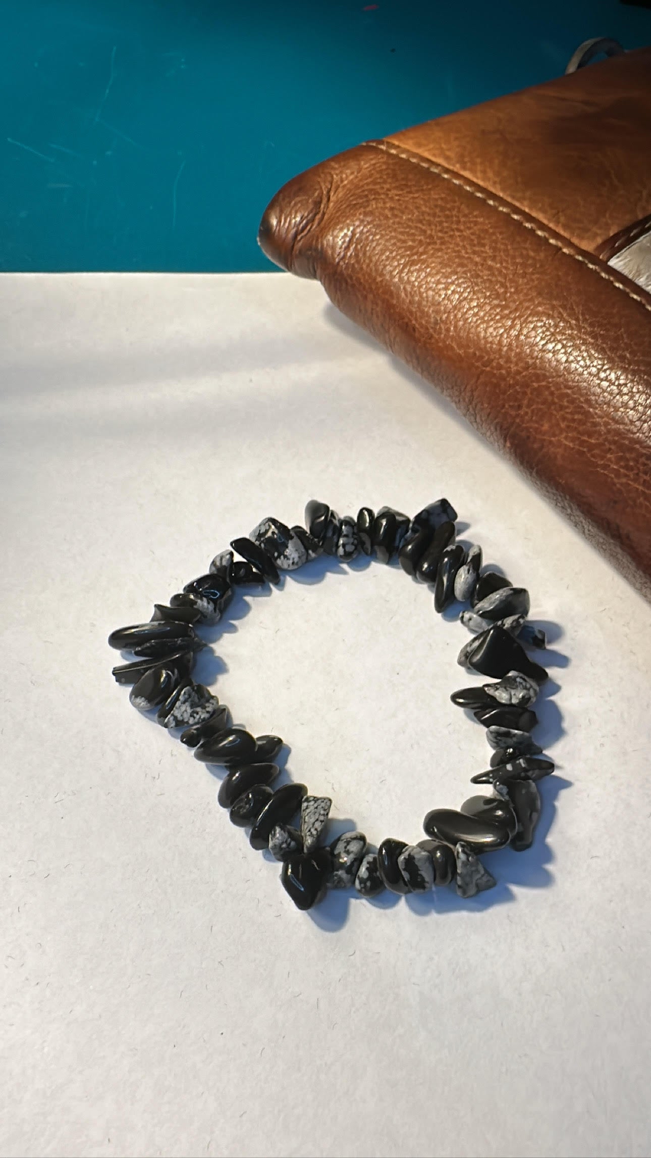Snowflake Obsidian Bracelet